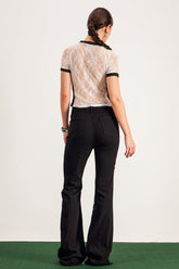Baptistine Dantel Bodycon Crop Top